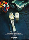 PUBLICITE ADVERTISING 104  1981  YEMA  collection montre quartz
