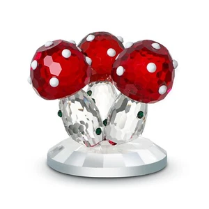 Estatuilla de arte de setas de cristal rojo adorno artesanía regalo pisapapeles decoración del hogar - Imagen 1 de 11