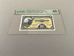 Gibraltar 10 Shillings P-17 1965  PMG 66 EPQ - Picture 1 of 4