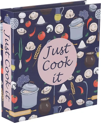 Kit de carpeta de recetas - Carpeta de libro de recetas de página completa de 3 anillos 8,5"X11" con 60 páginas Pr Foto 1 de 4