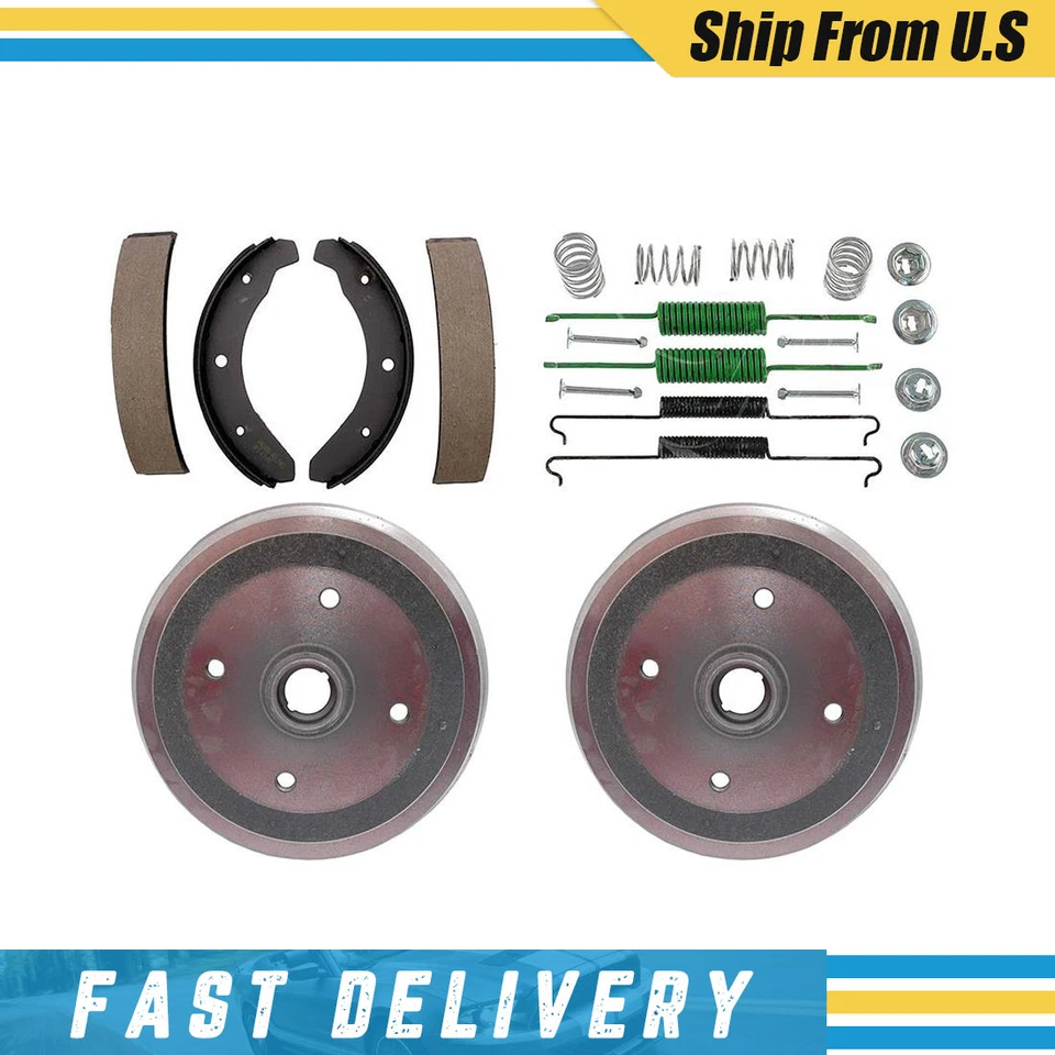 Se adapta a Volkswagen Beetle 1968 delantero 4 piezas tambores zapatas de freno herrajes kit de resorte Foto 1 de 4