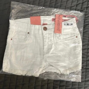 BLANK NYC Shorts Girls 10 White Denim The Mini Astor cut-off Big Kids NWT - Picture 1 of 9