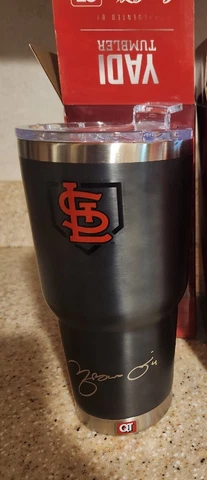 St. Louis Cardinals Yadi Molina Tumbler 5/19/23 GREY/SILVER TUMBLER Cover