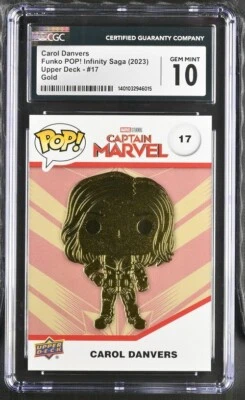 2023 Funko Marvel Upper Deck Carol Danvers #17 Gold - CGC 10 - Image 1 of 2