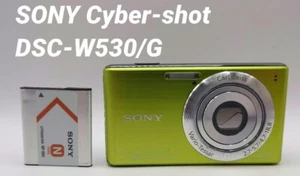 Sony Cyber-shot DSC-W530 14.1MP Digital Camera Green Japanese Only From Japan - Picture 1 of 8