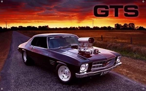 Banner 34"x54" Holden GTS Muscle Car Vinyl Banner Man Cave Hot Rod Garage decor - Bild 1 von 2