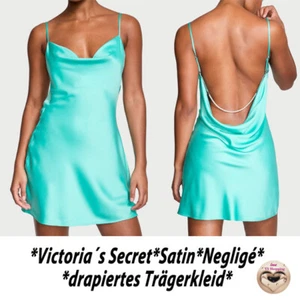Victoria's Secret*Rückenfrei*drapiertes Trägerkleid*Satin*Neglié*Perlen*KP 91€ - Bild 1 von 14