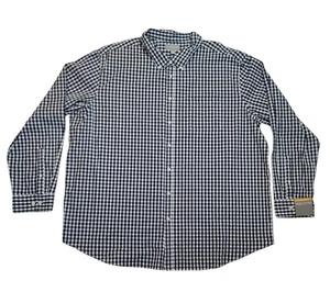 Falls Creek NWT NEW Men's Blue White Plaid Long Sleeve Button Up Size XXXL 3XL - Picture 1 of 6