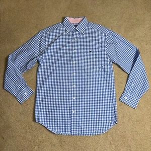 Camisa Tucker Vineyard Vines Calce Clásico Guinga Cuadros Para Hombre Talla Pequeña Azul - Imagen 1 de 5