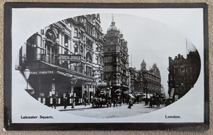 Leicester Square, Empire Theatre, Hotels, Edwardian Davidson Photo Postcard 1910 - Picture 1 of 3