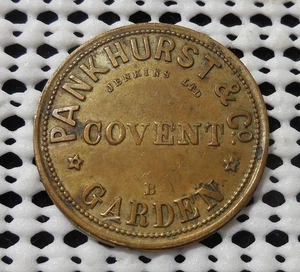 GREAT BRITAIN PANKHURST & CO COVENT GARDEN TWO SHILLING TOKEN - Picture 1 of 2