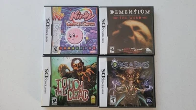 Kirby Canvas, Dementium the ward, Touch the Dead, Orcs & Elves (Lote de fundas DS) Foto 1 de 2