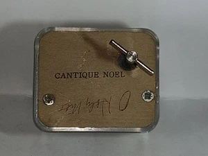 Caja de música/joyero movimiento musical vintage Robin's transparente "Cantique Noel" - Imagen 1 de 13