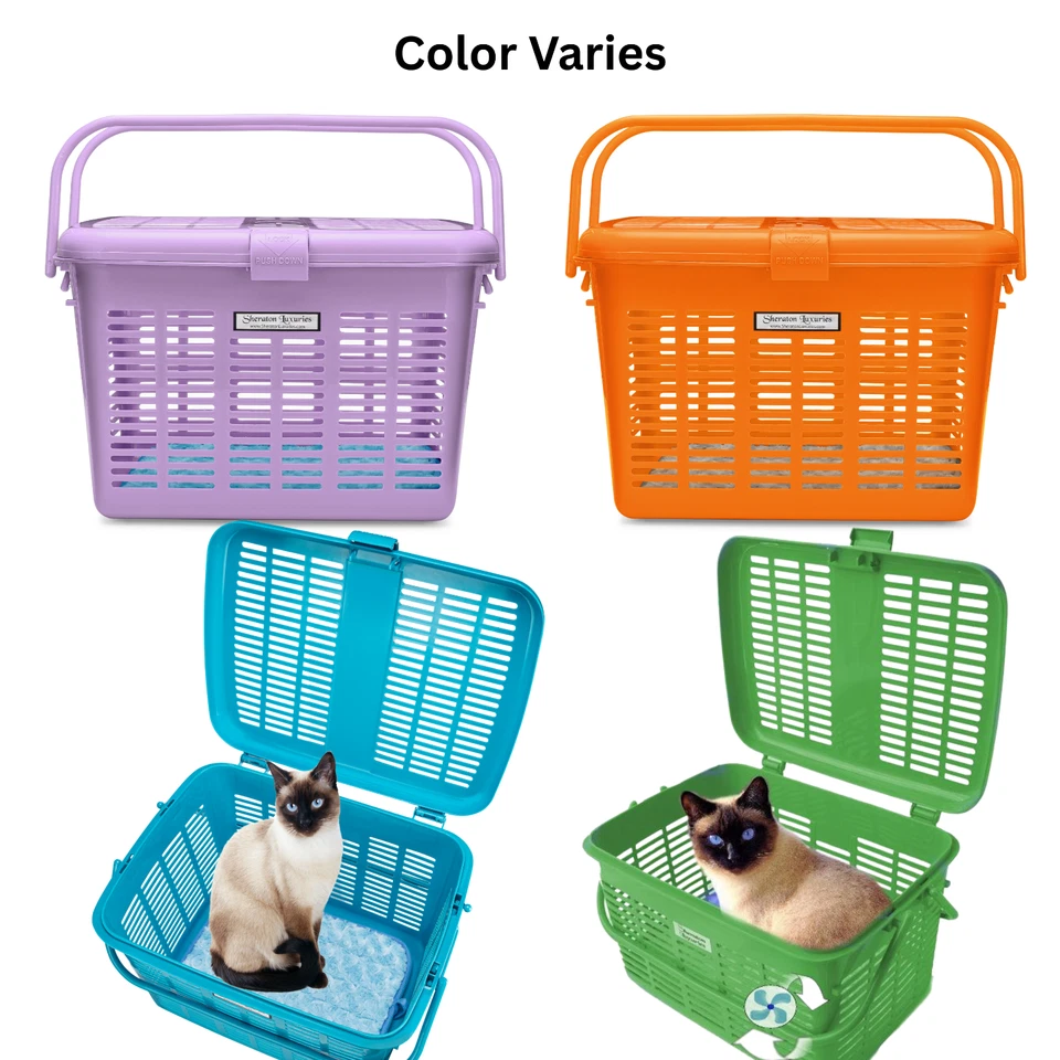 Porta Gatos Verde Personalizado, Carga Superior, Ligero 16x11x10 - Descuento Arañazos Foto 1 de 4