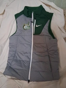 Gilet imbottito uomo Charlotte 49ers Nike S grigio verde tasche full zip nuovo senza etichette - Foto 1 di 12