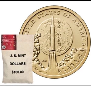 2024 American Innovation $ Coin- Alabama- Saturn V Rocket- Uncirculated- D Mint - Picture 1 of 3