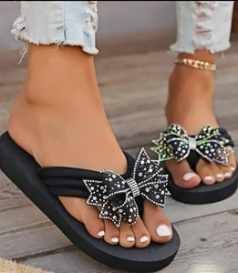 Neu Damen Frauen Flip Flops Strand Sommer Zehensteg Eva Sandalen Surfschuhe Größe 5 - Bild 1 von 2