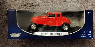 MOTORMAX 73171 AMERICAN CLASSICS 1932 FORD RED COUPE 1/18 DIECAST RED - Image 1 of 3