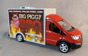 RMZ City Pullback Truck Big Piggy BBQ Food Truck DieCast and Plastic 7" - Picture 1 of 7