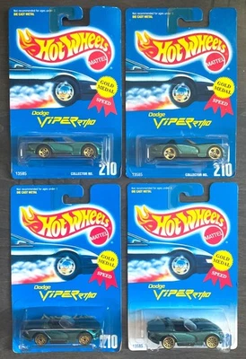 Hot Wheels Dodge Viper Lote #210 Verde 4 Variaciones - Dorado DD5, DD3, DD5, Encaje Foto 1 de 4