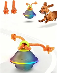Juguetes Interactivos para Perros, Movimiento Automático y Enrollado LED Iluminar Perros Bola con... - Imagen 1 de 7