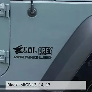 Fender Decals For Wrangler - Anvil Grey Edition Fender Decal Set (Pair) - Foto 1 di 10