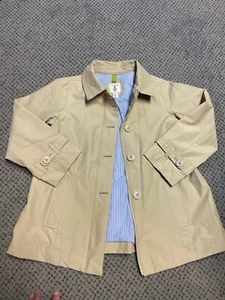 Neu ohne Etikett Lands' End Mädchen Windbreaker Jacke mit Kapuze hellbraun Regenmantel 5-6 M - Bild 1 von 4