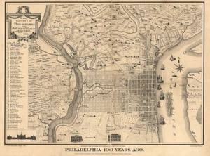 1875 Karte von Philadelphia Pennsylvania - Bild 1 von 2