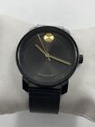 Movado Bold Access Black Dial IP Stainless Steel Mesh Band Men's Watch 3600960