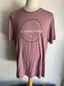 TRAVIS MATHEW (2019) Official Men's Mauve Circle Logo T-Shirt Size XL - Picture 1 of 4