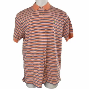 Camisa Polo Golf Ralph Lauren Para Hombre Talla XL Rayas Naranja Azul Pony Logo (127) - Imagen 1 de 8