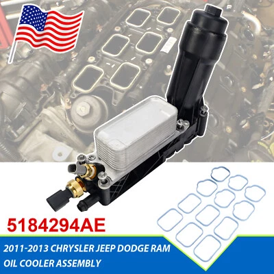Filter Housing Assembly Engine Oil Cooler For Dodge Chrysler Jeep 2011-2013 3.6L - Image 1 of 4