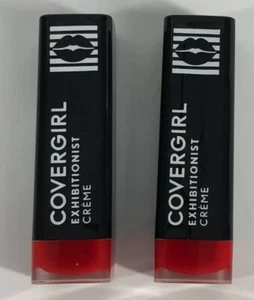 Lot of TWO Covergirl Exhibitionist Cream Lipstick in 305 Hot Colorlicious Creme - Picture 1 of 1