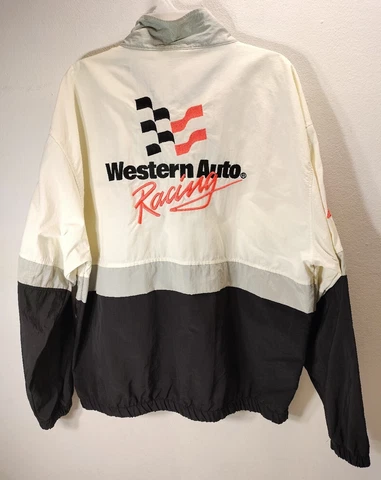 Vintage NASCAR Western Auto Racing Mens Team #17 Windbreaker Jacket Size Large Cover