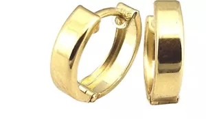 Klappcreolen Gold 585 Creolen Ohrringe 14 Karat eckig 12 mm Gelbgold - Bild 1 von 4