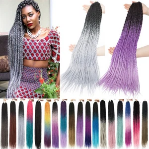 5x Senegalese Twist Hair Crochet Box Braids Natural Box Braiding Extensions - Picture 1 of 24
