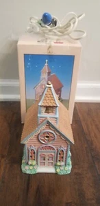 Cottontail Lane Easter Village Lighted Bunny Chapel f3 - Picture 1 of 4