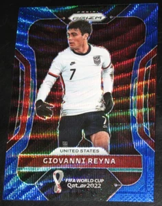 2022 Prizm World Cup Giovanni Reyna Blue Wave # /199 #203 Base USA - Picture 1 of 2