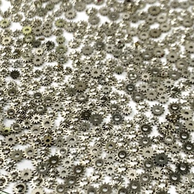 Lote de 100 engranajes de reloj de piñón de cuerda plata Steampunk parte rueda relojero pequeño Foto 1 de 4