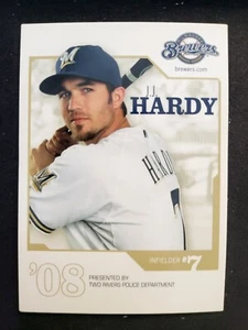 2008 Milwaukee Brewers Police JJ Hardy Two Rivers Card - Picture 1 of 2