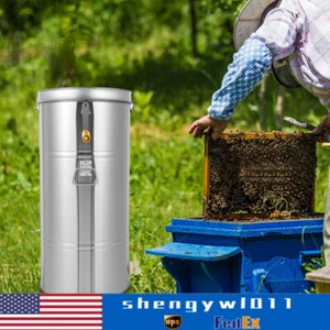 Stainless Steel 2 Frame Honey Extractor Manual Use Beekeeping Bee Hive Equipment - Picture 1 of 16