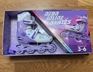 NEW Yvolution Girls Inline Skates Roller Blades Neon Purple Sizes 3-6 - Picture 1 of 3