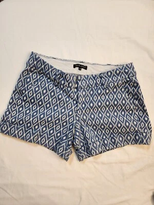 Dear John Womens 29 Stone Blue Finnegan Cuffed Shorts Stretch Diamond Aztec - Image 1 of 4