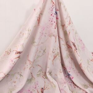 1 yard X 1.4 meter Floral Birds Rayon Material Soft Viscose Fabric For Dress