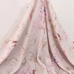 1 meter X 1.4 meter Floral Birds Rayon Material Soft Viscose Fabric For Dress - Bild 1 von 9