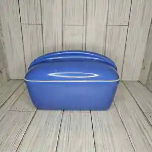 Vintage Hall Made For Westinghouse Blue Lidded Refrigerator Bread Dish  - Picture 1 of 10