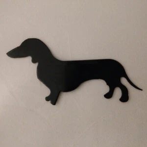 Refrigerador Dachshund imán silueta negra hecho en EE. UU. - Imagen 1 de 2