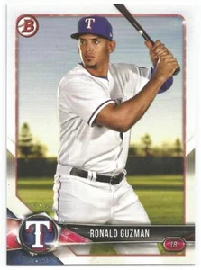 Ronald Guzman Texas Rangers 2018 Bowman Baseball Prospects Card - Picture 1 of 3