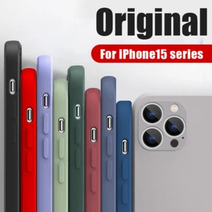 Shockproof Silicone Soft Phone Case For iPhone 15 Pro Max 14 Pro 13 12 11 Cover - Picture 1 of 28