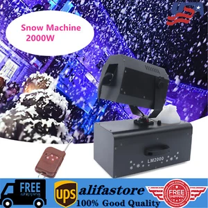 2000W 110V Snow Machine LED Stage DJ Snowflake Machine Xmas Party Decor w/Remote - Bild 1 von 13